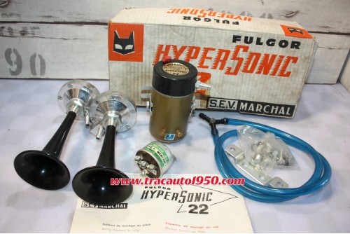 COFFRET AVERTISSEUR 6V SEV MARCHAL FULGOR TYPE HYPERSONIC 22...AUTOS ANCIENNES