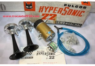 COFFRET AVERTISSEUR 6V SEV MARCHAL FULGOR TYPE HYPERSONIC 22...AUTOS ANCIENNES