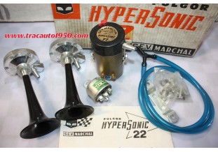 COFFRET AVERTISSEUR 6V SEV MARCHAL FULGOR TYPE HYPERSONIC 22...AUTOS ANCIENNES
