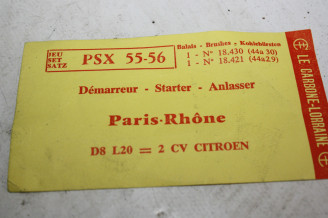 CHARBONS PSX 55-56 POUR DEMARREUR PARIS RHONE...POUR CITROEN 2CV RE...
