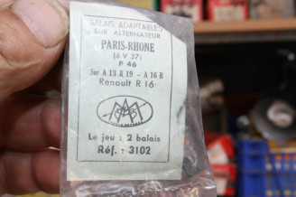 CHARBONS PX 46 POUR ALTERNATEUR12V PARIS RHONE...PEUGEOT 404 INJ RENAULT R16TS