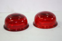 PAIRE DE CABOCHONS EN VERRE AR D/G SCINTEX D/60mm...AUTOS ANCIENNES PANHARD BREAK...