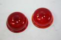 PAIRE DE CABOCHONS EN VERRE AR D/G SCINTEX D/60mm...AUTOS ANCIENNES PANHARD BREAK...