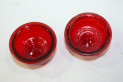 PAIRE DE CABOCHONS EN VERRE AR D/G SCINTEX D/60mm...AUTOS ANCIENNES PANHARD BREAK...