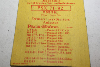 CHARBONS PSX 71-92 POUR DEMARREUR PARIS RHONE...PL17 203 403 404 FL...