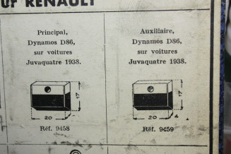CHARBONS 9458/9459 POUR DYNAMOS RENAULT...POUR RENAULT JUVAQUATRE -...