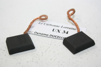 CHARBONS UX 34 POUR DYNAMOS 6/12V DUCELLIER...4CV SIMCA ARONDE PANHARD PL17