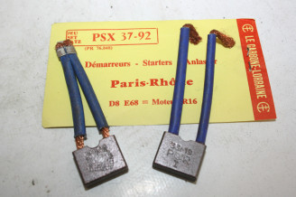 CHARBONS PSX 37-92 pour DEMARREUR 12v PARIS RHONE...RENAULT R16 R15 R17 voir descriptif
