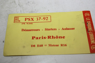 CHARBONS PSX 37-92 POUR DEMARREUR 12v PARIS RHONE...POUR RENAULT R1...