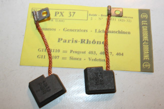 CHARBONS PX 37 POUR DYNAMO 12V PARIS RHONE...PEUGEOT 403 403/7 404 SIMCA VEDETTE