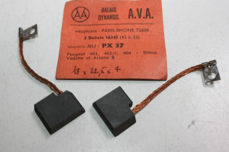 CHARBONS PX 37 POUR DYNAMO 12V PARIS RHONE...PEUGEOT 403 403/7 404 ...