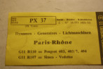 CHARBONS PX 37 POUR DYNAMO 12V PARIS RHONE...PEUGEOT 403 403/7 404 ...
