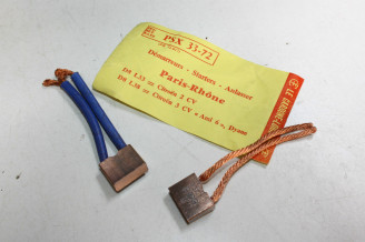 CHARBONS PSX 33-72 POUR DEMARREUR PARIS RHONE..CITROEN 2CV 3CV DS 19 ID 19