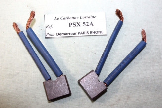 CHARBONS PSX 52A pour DEMARREURS PARIS RHONE..CITROEN 2CV 3CV DS 19 ID 19 TRACTEURS voir descriptif