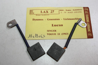 CHARBONS LAX 27 POUR DYNAMOS LUCAS...POUR SINGER VOGUE 11 - Tracaut...