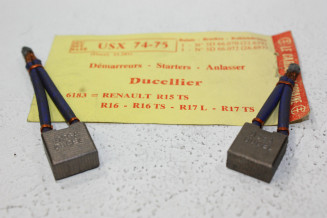 CHARBONS USX 74-75 POUR DEMARREUR 12V DUCELLIER...POUR R15TS R16TS ...