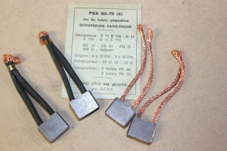 CHARBONS PSX 80-79 POUR DEMARREUR PARIS RHONE...DS19/DS21 403/404 D INDENOR