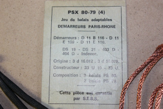 CHARBONS PSX 80-79 POUR DEMARREUR PARIS RHONE...DS19/DS21 403/404 D...