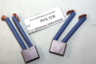 CHARBONS PSX 52B pour DEMARREURS PARIS RHONE...PEUGEOT 203 403 PANHARD DYNA voir descriptif