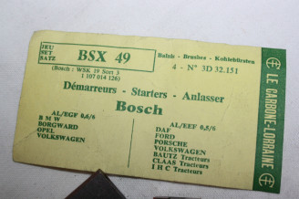 CHARBONS BSX 49 POUR DEMARREUR BOSCH NEUF...BMW PORSCHE VW FORD OPE...