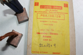 CHARBONS PSX 138-139 POUR DEMARREUR PARIS RHONE...POUR PEUGEOT RENA...