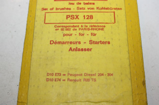 CHARBONS PSX 128 POUR DEMARREUR PARIS RHONE...POUR PEUGEOT 204 304 ...