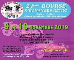 9-10 Novembre 2019 / 24e Bourse d'échanges Rétro à Saintes